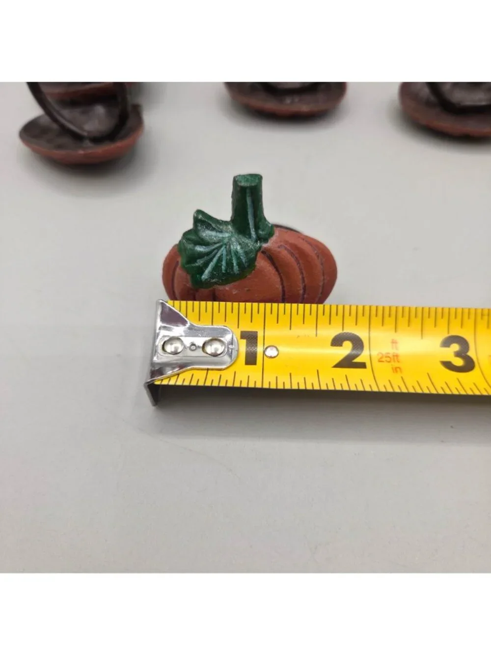 Pumpkin Shaped Cast Iron Napkin Rings Fall Table Decor Thanksgiving Set of 8